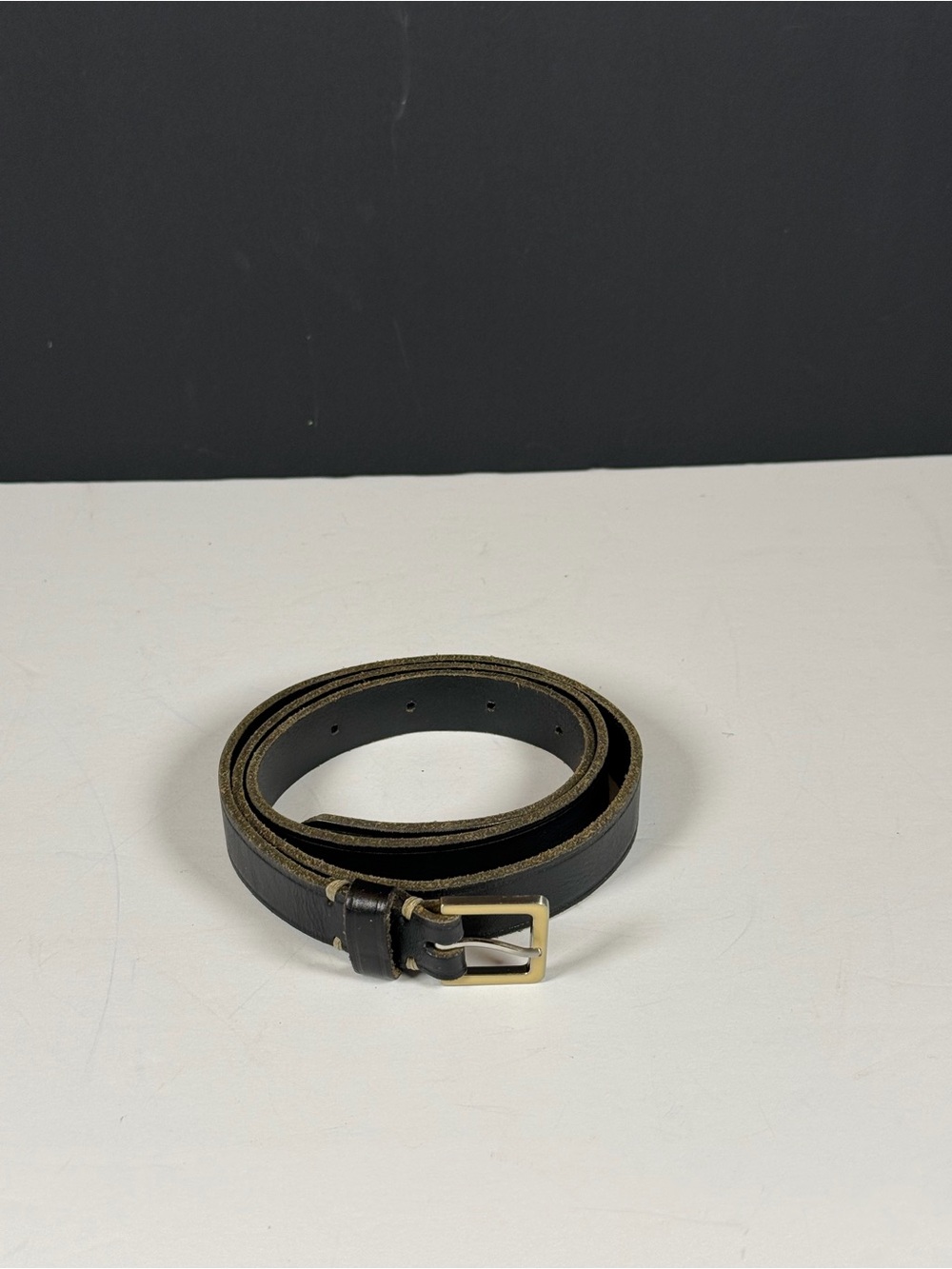 VTG Steve Madden Black Leather Contrast Stitch Belt M āØ